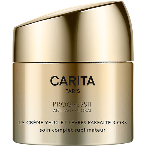 Carita Progressif Anti Age Global Perfect Cream Trio Of Gold For Eye And Lips 15 ml