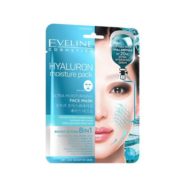 Eveline Hyaluron Moisture Pack Face Mask 8in1