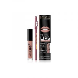 Eveline Oh My Lips Liquid Matt Lipstick Gift Set Contour Lip Liner