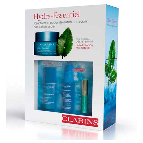 Clarins Hydra Essentiel Gel Sorbet 50ml Gift Set Hydra-Essentiel Serum 15ml + Lip Huile