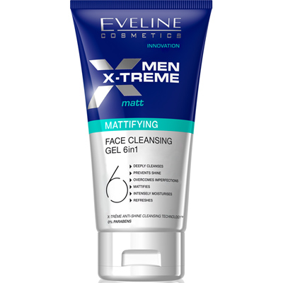 Eveline Men X-treme Mattifying Face Cleansing Gel 6in1 150 ml