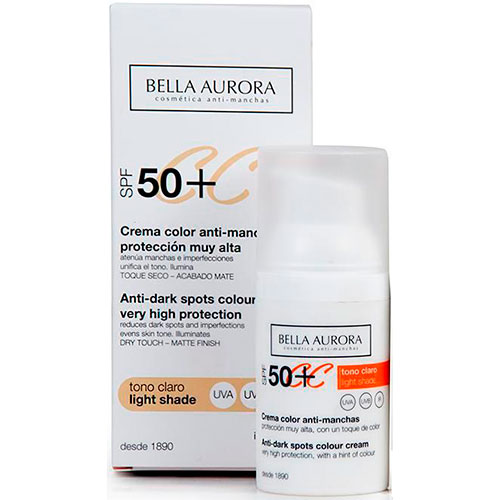 Bella Aurora CC Cream Anti Dark Spots Colour Cream Light Shade SPF 50 30 ml