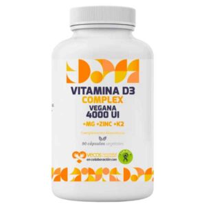 Doctor Odile Fernández Vitamin D3 Complex Vegan. 4000 IU D3+Mg+K2+Zn 90 capsules