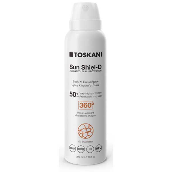 Toskani Sun Shiel-D Body and Facial Spray SPF50+ 200 ml